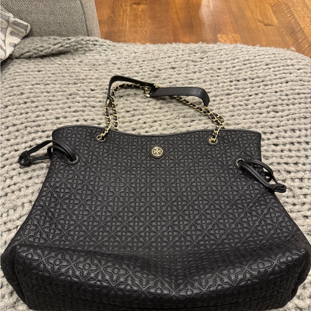 Tory Burch Black Quilted Tote Bag - New without tags